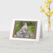 Stone Bird, Clay Bird Karte (Gelbe Blume)