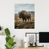 Stone Bison Endless Plains Poster (Heimbüro)