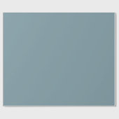 Stone Blue Solid Color Geschenkpapier (Flach)