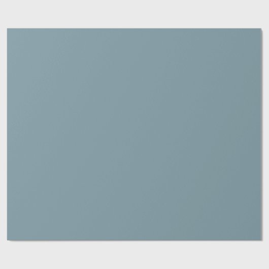 Stone Blue Solid Color Geschenkpapier (Flach)