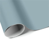 Stone Blue Solid Color Geschenkpapier (Rolleneckpunkt)