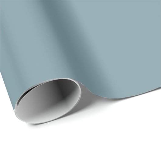Stone Blue Solid Color Geschenkpapier (Rolleneckpunkt)