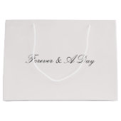 Stone Blush Forever Personalisierte Quotenhochzeit Große Geschenktüte (Vorderseite)