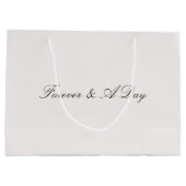 Stone Blush Forever Personalisierte Quotenhochzeit Große Geschenktüte (Rückseite)