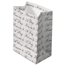 Stone Blush Forever Personalisierte Quotenhochzeit Mittlere Geschenktüte