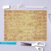 Stone Brick Textil Gold Glitzer Decoupage Seidenpapier (Handwerk)