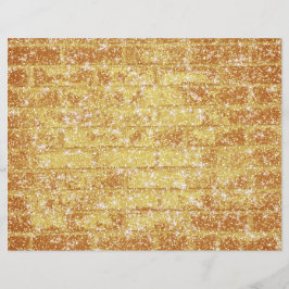 Stone Brick Texture Gold Glitzer Decoupage