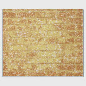 Stone Brick Texture Gold Glitzer Decoupage Geschenkpapier (Flach)