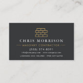 Stone Bricklayer Masonry Mason QR Code Visitenkarte (Vorderseite)