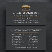 Stone Bricklayer Masonry Mason Visitenkarte