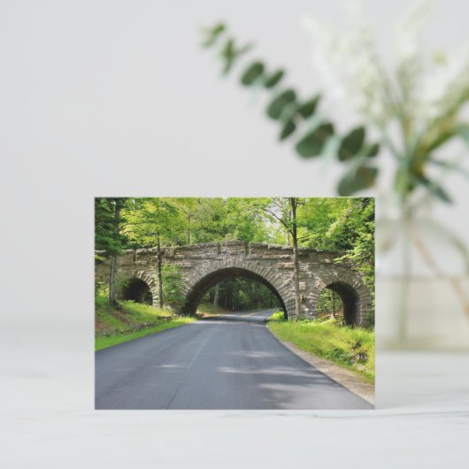 'Stone Bridge-Acadia Park' Postkarte (Stehend Vorderseite)