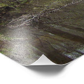 Stone Bridge and Water Fall Foto drucken (Ecke)