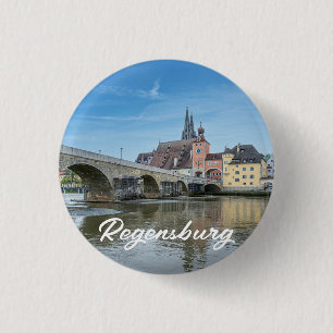 Stone Bridge in Regensburg, Deutschland Button
