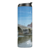 Stone Bridge in Regensburg, Deutschland Thermosbecher (Nach links gedreht)