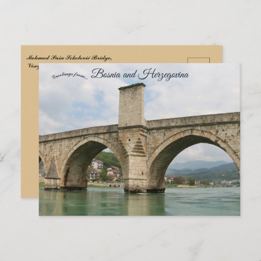 Stone Bridge in Visegrad Bosnia and Herzegovina Postkarte (Vorne/Hinten)