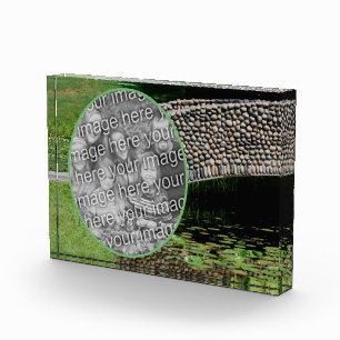 Stone Bridge Lilypads Natur hinzufügen Fotoblock