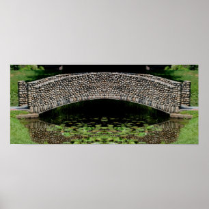 Stone Bridge Lilypads NatureMirror Abstrakt Poster