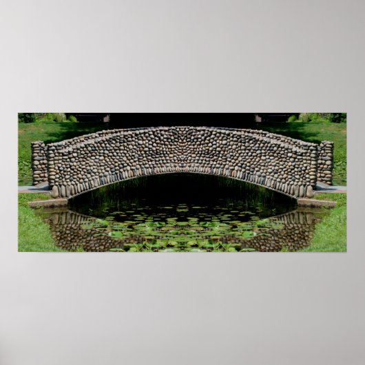 Stone Bridge Lilypads NatureMirror Abstrakt Poster (Vorne)