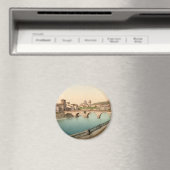 Stone Bridge und San Giorgio, Verona, Italien Magnet (In Situ (Geschirrspüler))