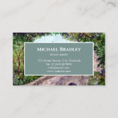 Stone Bridge Yorkshire Farmhouse Watercolor Visitenkarte (Rückseite)