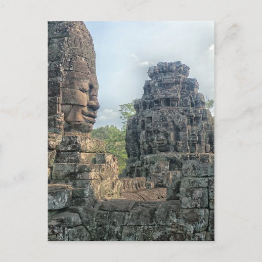 Stone Buddha Face in Bayon Temple, Angkor Postkarte (Vorderseite)