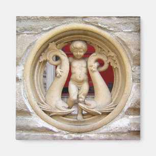 Stone Bürger Granit Putto und Delphine Magnet