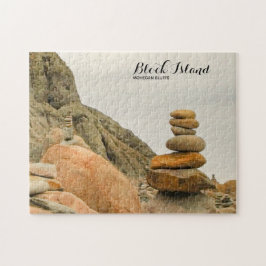 Stone Cairs, Mohegan Bluffs, Block Island RI Puzzle