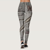 Stone Carved Elegance: Ägyptisch Inspiriert Custom Leggings (Rückseite)