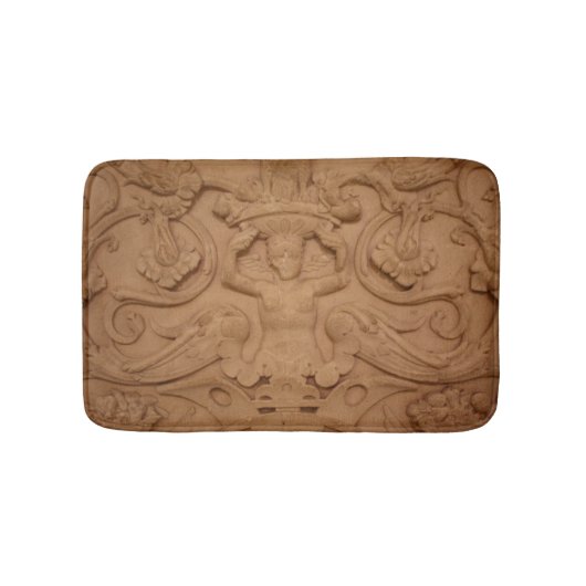 Stone Carving Beige Historisch Badematte (Vorderseite)