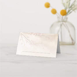 Stone & Cherry Blossom Wedding Folded Place Card Platzkarte
