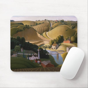 Stone City, 1930 von Grant Wood Mousepad