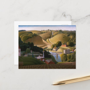 Stone City by Grant Wood Feiertagspostkarte