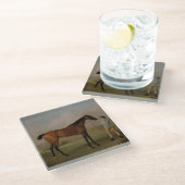 Stone Coaster Equestrian Glasuntersetzer (Schrägansicht)
