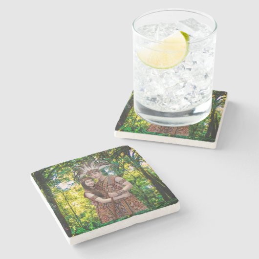 Stone Coaster Steinuntersetzer (Seitenansicht)