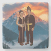 Stone Coaster Steinuntersetzer (Vorderseite)