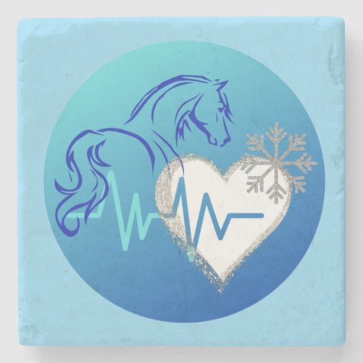 Stone Coaster - Winter Logo Steinuntersetzer (Vorderseite)