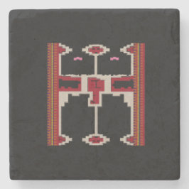 Stone Coaster with Borneo Design Steinuntersetzer