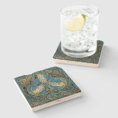 Stone Coasters Marble Art Nouveau Steinuntersetzer (Seitenansicht)