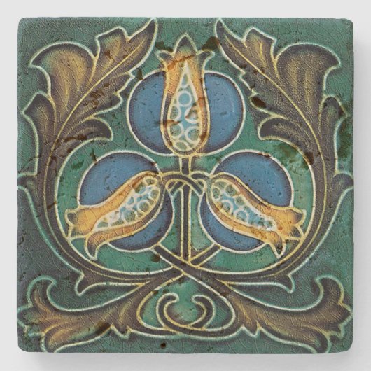 Stone Coasters Marble Art Nouveau Steinuntersetzer (Vorderseite)