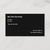 Stone Countertop Business Cards Visitenkarte (Rückseite)