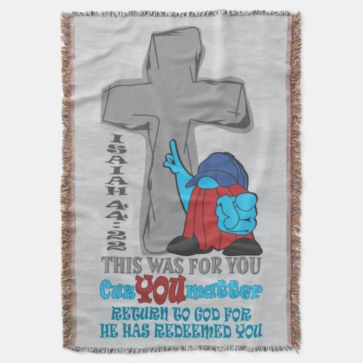 Stone Cross Cuz Matter Isaiah 44:22 T - Shirt Decke (Vorderseite Vertikal)
