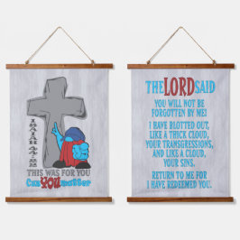 Stone Cross Cuz Matter Isaiah 44:22 Wandteppich Mit Holzrahmen
