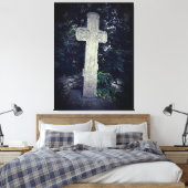 Stone Cross Foto Stretched Canvas Print Leinwanddruck (Insitu (Schlafzimmer))