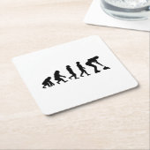 Stone Curling Winter Ice Sport Curler Evolution Rechteckiger Pappuntersetzer (angewinkelt)