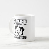 Stone Curling Winter Ice Sport Curler Funny Kaffeetasse (Vorderseite Links)