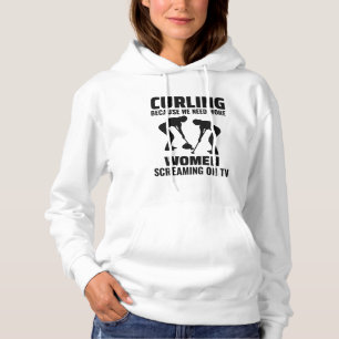 Stone Curling Winter Ice Sport Curler Stone Hoodie