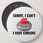 Stone Curling Winter Ice Sportler Button (Vorne & Hinten)