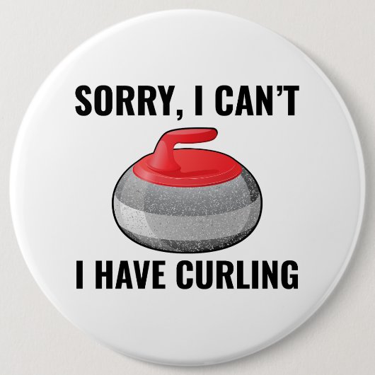 Stone Curling Winter Ice Sportler Button (Vorderseite)