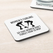 Stone Curling Winter Ice Sportler Getränkeuntersetzer (Linke Seite)