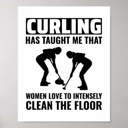 Stone Curling Winter Ice Sportler Poster (Vorne)